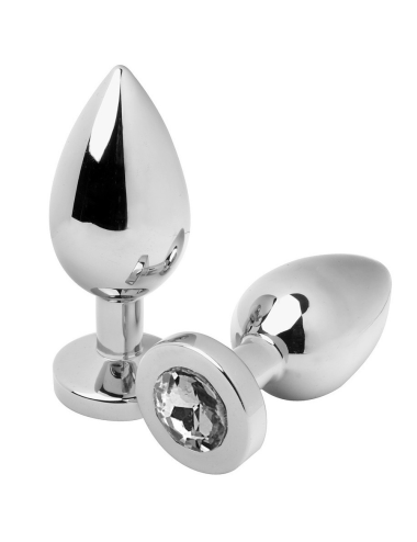 METAL HARD - PLUG ANAL DIAMANTE MÉDIO TRANSPARENTE 7