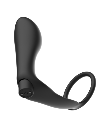 ADDICTED TOYS - ANEL DE PÊNIS COM CONTROLE REMOTO PLUG ANAL PRETO RECARREGVEL