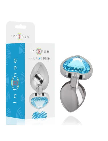 INTENSE - PLUG ANAL DE ALUMÍNIO METAL CORAO AZUL TAMANHO M