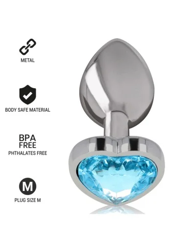 INTENSE - PLUG ANAL DE ALUMÍNIO METAL CORAO AZUL TAMANHO M