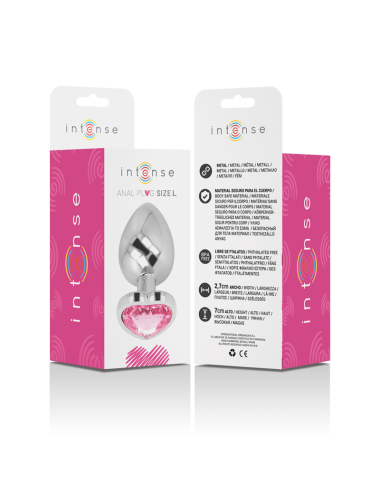 INTENSE - PLUG ANAL DE ALUMÍNIO METAL CORAO ROSA TAMANHO L