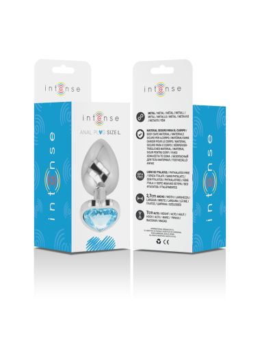 INTENSE - PLUG ANAL DE ALUMÍNIO METAL CORAO AZUL TAMANHO L