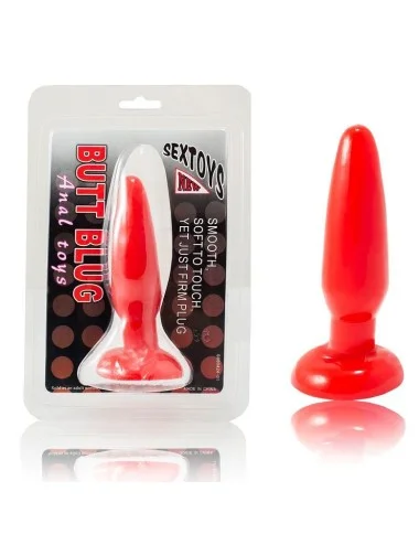BAILE - PLUG ANAL PEQUENO VERMELHO 15 CM