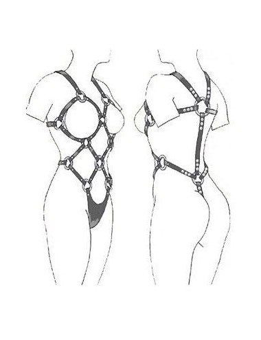 LEATHER BODY - MULHER DE ESTILO OUSADO DE COURO