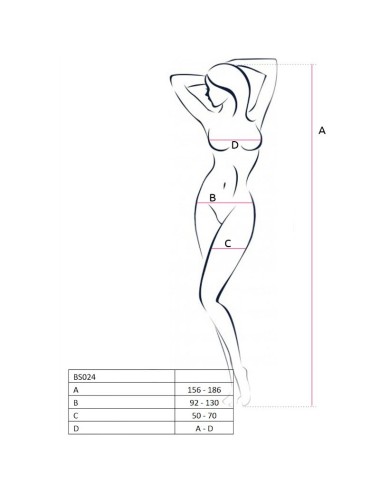 PASSION - WOMAN BS024 BODYSTOCK BRANCO TAMANHO ÚNICO