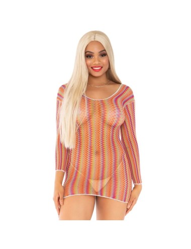 LEG AVENUE - ZIGZAG MINI VESTIDO MULTICOLOR TAMANHO ÚNICO