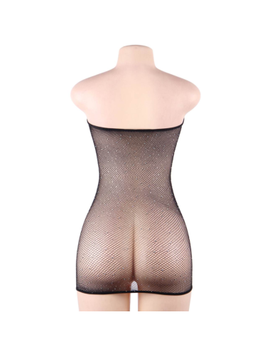 QUEEN LINGERIE - VESTIDO CORPO REDE COM DIAMANTES S/L