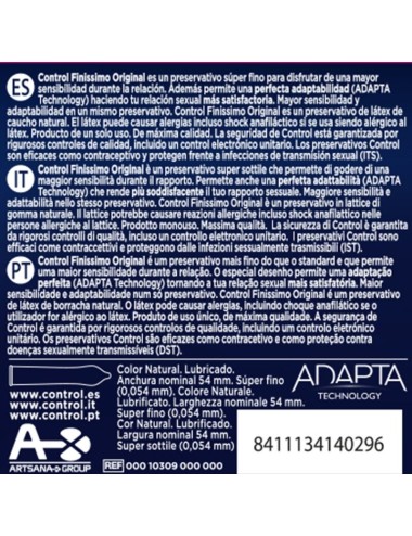 CONTROL - PRESERVATIVOS FINISSIMO 3 UNIDADES