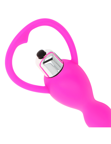 OHMAMA - ESTIMULADOR ANAL COM VIBRAÇÃO FÚCSIA