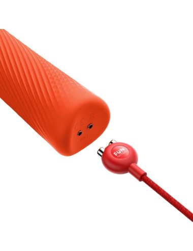 FUN FACTORY - VIM SILICONE RECARREGVEL VIBRANTE PESO RUMBLE WAND SUNRISE ORANGE