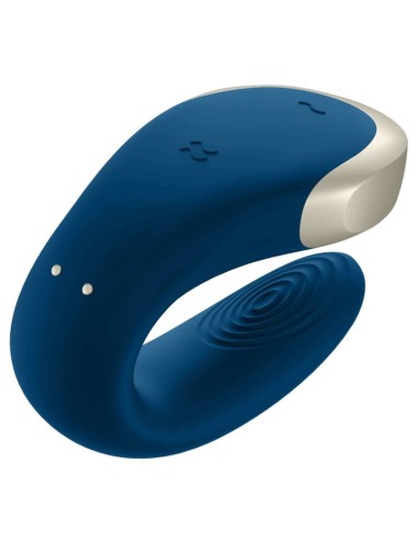 SATISFYER - VIBRADOR DOUBLE LOVE LUXURY PARTNER AZUL