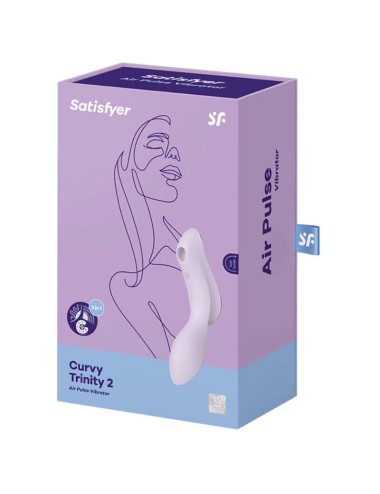 SATISFYER - VIBRADOR DE PULSO DE AR CURVY TRINITY 2 ROXO