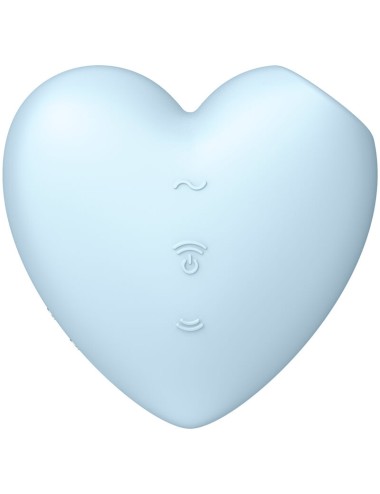 SATISFYER - CUTIE HEART ESTIMULADOR DE PULSO E VIBRADOR DE AR AZUL