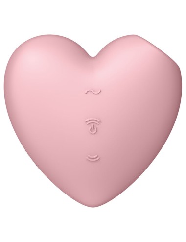SATISFYER - CUTIE HEART ESTIMULADOR DE PULSO E VIBRADOR ROSA