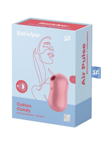 SATISFYER - ESTIMULADOR E VIBRADOR DE PULSO DE AR COTTON CANDY ROSA