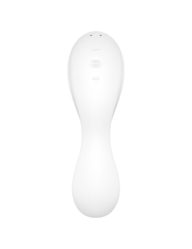 SATISFYER - CURVY TRINITY 5 ESTIMULADOR DE PULSO DE AR E APLICATIVO VIBRADOR BRANCO