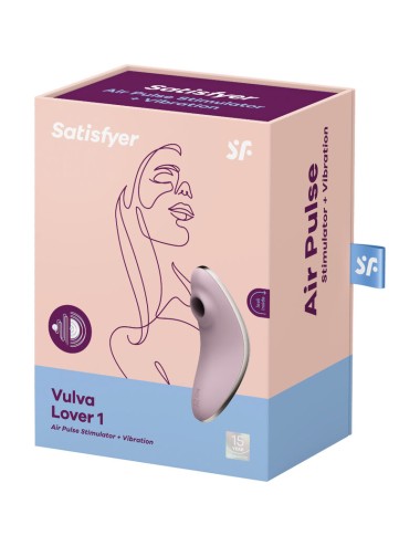 SATISFYER - VULVA LOVER 1 ESTIMULADOR E VIBRADOR DE PULSO DE AR VIOLETA