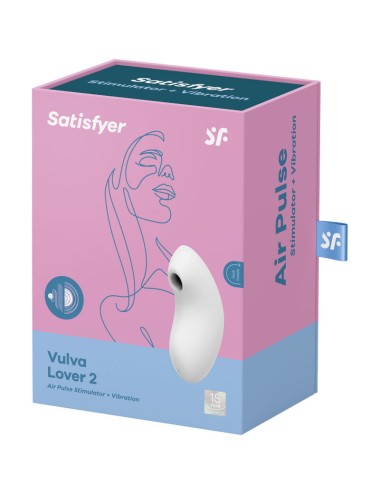 SATISFYER - ESTIMULADOR E VIBRADOR DE PULSO DE AR VULVA LOVER 2 BRANCO