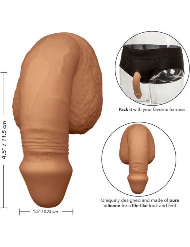 CALEXOTICS - EMBALAGEM DE SILICONE PÊNIS 12.75 CM CARAMELO