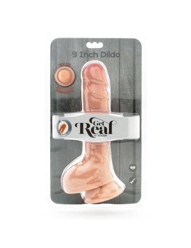 GET REAL - DILDO DUAL DENSITY 25,5 CM BOLAS PELE
