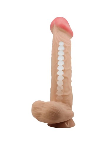 PRETTY LOVE - SÉRIE SLIDING SKIN DILDO REALÍSTICO COM VENTOSA DESLIZANTE PELE CARNE 26 CM
