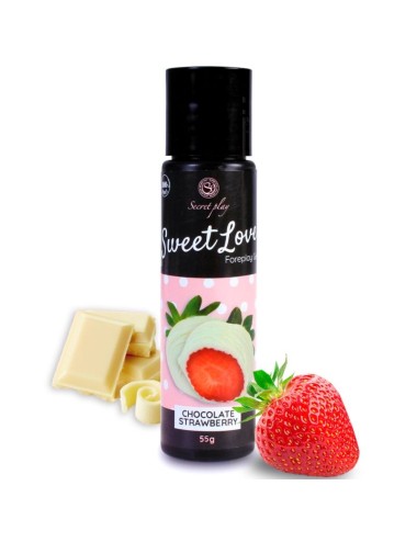 SECRETPLAY - GEL DOCE AMOR MORANGO E CHOCOLATE BRANCO 60 ML