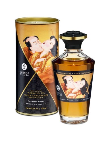 SHUNGA - ÓLEO DE MASSAGEM COM EFEITO CALOR SABOR CARAMELO 100 ML