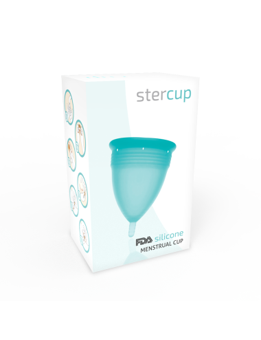 STERCUP - COPO MENSTRUAL DE SILICONE FDA AQUAMARINE - TAMANHO S