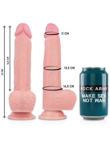 ROCKARMY - ARNÊS + SILICONE LÍQUIDO PREMIUM SPITFIRE REALISTA 21 CM -O- 4.62 CM