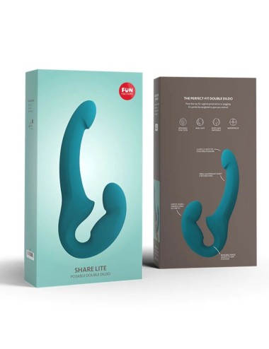 FUN FACTORY - SHARE LITE DILDO DUPLO DEEP SEA AZUL