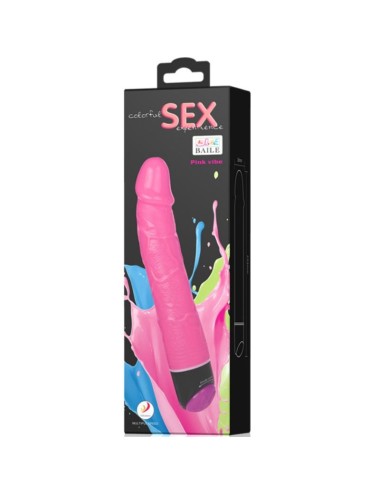 BAILE - VIBRADOR SEXO REALISTA COLORIDO ROSA 23 CM