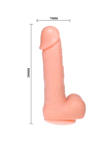 BAILE - VIBRAO E ROTAO DILDO DONG REALISTA 20 CM