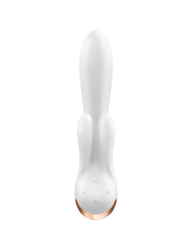 SATISFYER - APLICATIVO VIBRADOR DOUBLE FLEX BRANCO