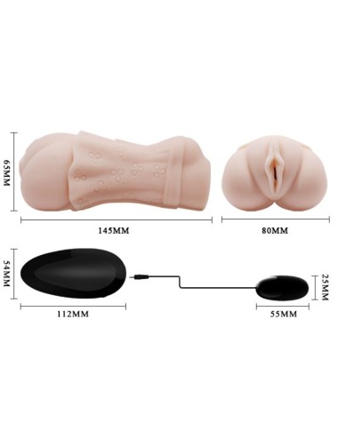 CRAZY BULL - MASTURBADOR DE VAGINA PELE DE GUA COM BALA VIBRANTE 2