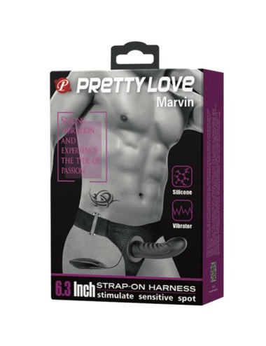 PRETTY LOVE - MARVIN STRAP ON COM VIBRAO E DILDO OCO