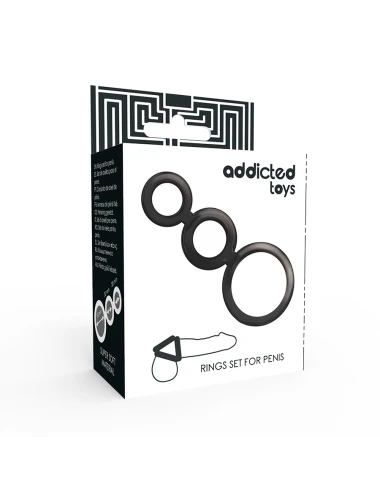 ADDICTED TOYS - CONJUNTO DE ANÉIS - PARA PÊNIS - FUMADO
