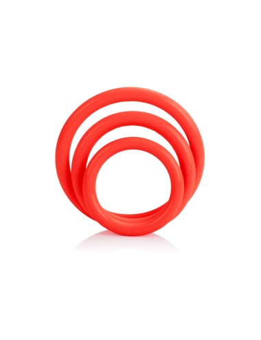 CALEXOTICS - CONJUNTO DE TRI-ANÉIS VERMELHO