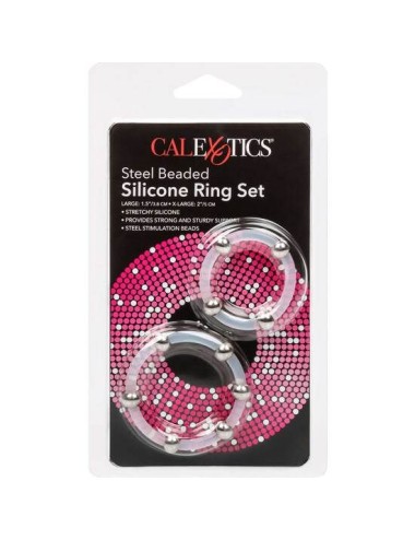 CALEXOTICS - CONJUNTO DE ANÉIS DE SILICONE COM FRESAS DE AO