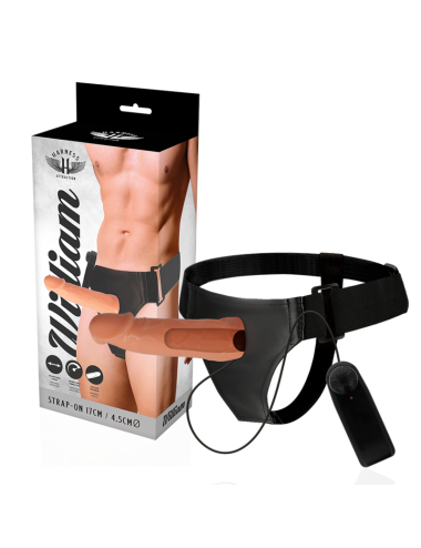 HARNESS ATTRACTION - WILLIAN HOLLOW RNES COM VIBRADOR 17 CM -O- 4.5 CM