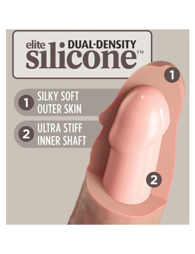 KING COCK - ELITE KIT DE ARNÊS AJUSTVEL DELUXE ANEL COM TESTÍCULOS E DILDO 20.3 CM