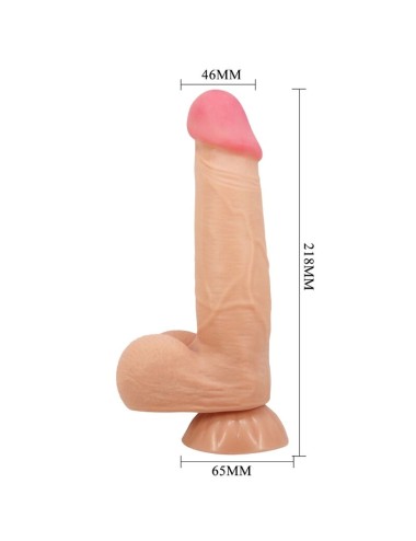 PRETTY LOVE - SÉRIE SLIDING SKIN DILDO REALÍSTICO COM VENTOSA DESLIZANTE PELE CONTROLO REMOTO CARNE 21,8 CM