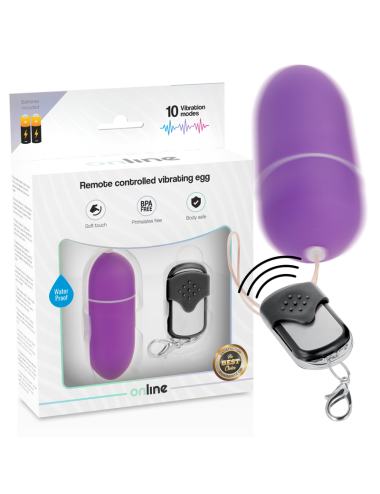 ONLINE - OVO VIBRANTE COM CONTROLE REMOTO L LILAC