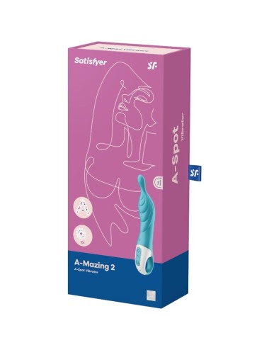 SATISFYER - VIBRADOR AMAZING 2 ASPOT TURQUESA