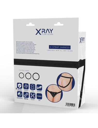 X RAY - ARNÊS COM ANÉIS DE SILICONE