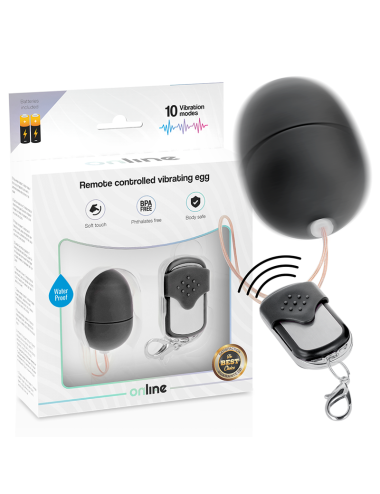 ONLINE - OVO VIBRANTE COM CONTROLE REMOTO S PRETO