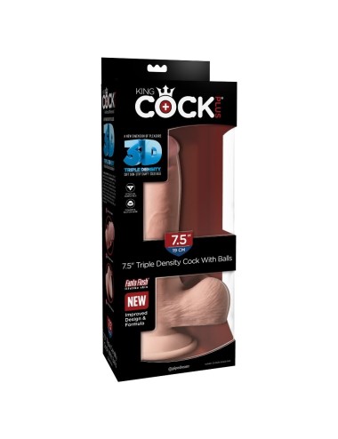 KING COCK - DILDO TRIPLA DENSIDADE 19 CM