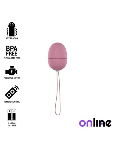 ONLINE - OVO VIBRANTE COM CONTROLE REMOTO S ROSA