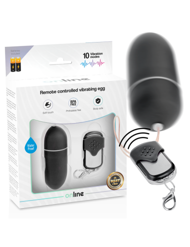 ONLINE - OVO VIBRANTE COM CONTROLE REMOTO L PRETO