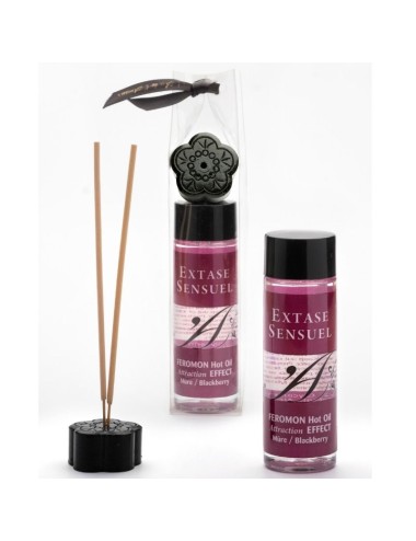EXTASE SENSUAL - ÓLEO DE MASSAGEM EFEITO DE AQUECIMENTO COM FEROMÔNIOS DE BLACKBERRY 100 ML