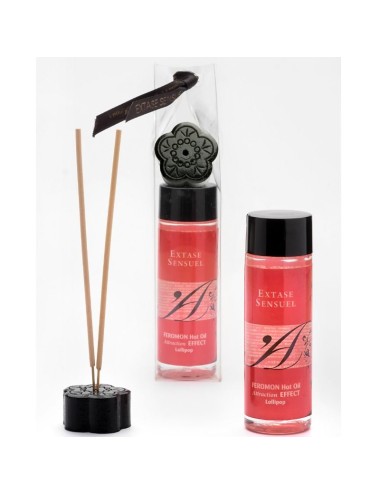 EXTASE SENSUAL - ÓLEO DE MASSAGEM DE EFEITO DE CALOR COM FEROMONAS DE PIRULET 100 ML